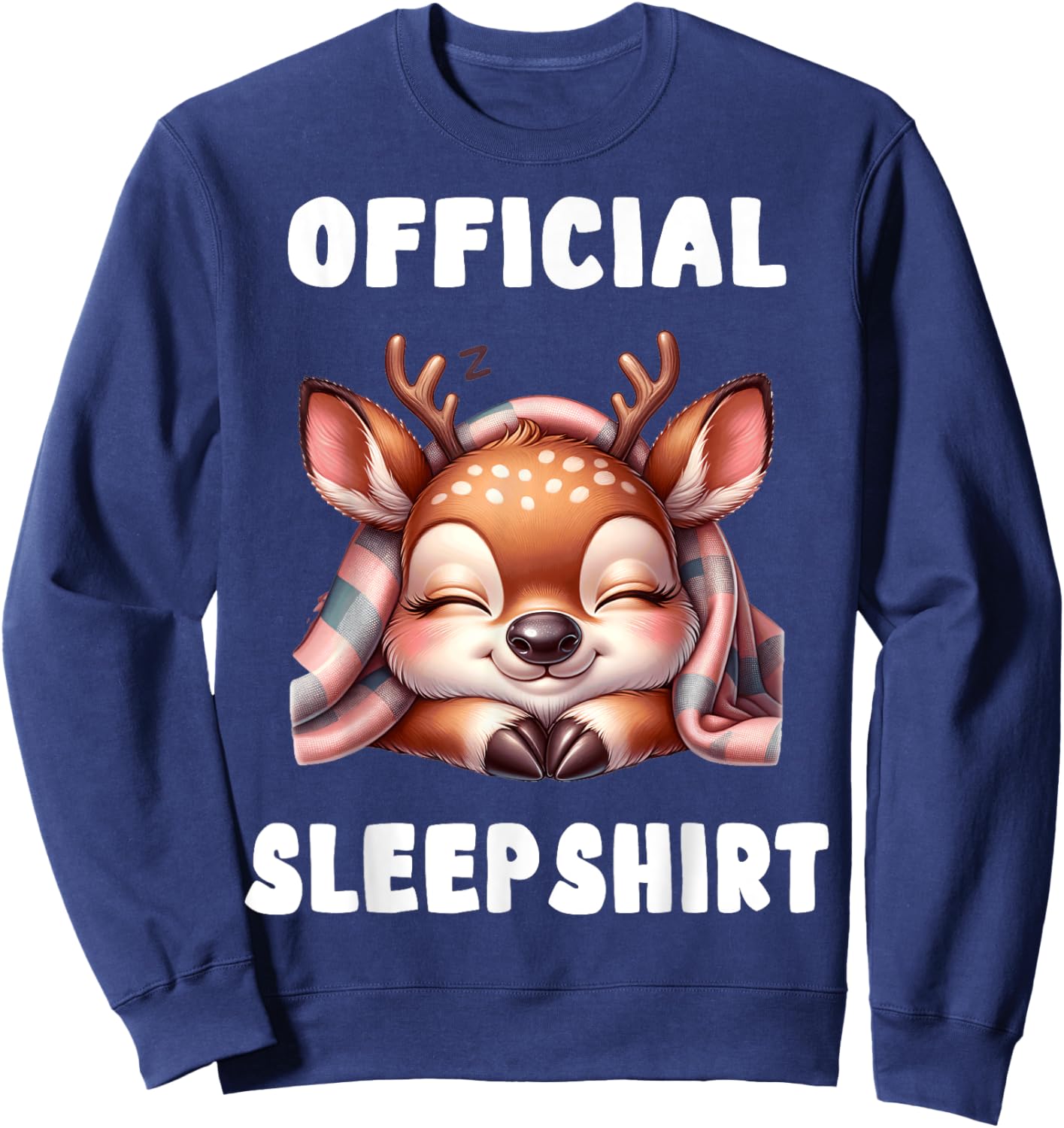 Deer - Official Sleepshirt Pajamas Nightgown Sweatshirt - Sweatshirt | Navy