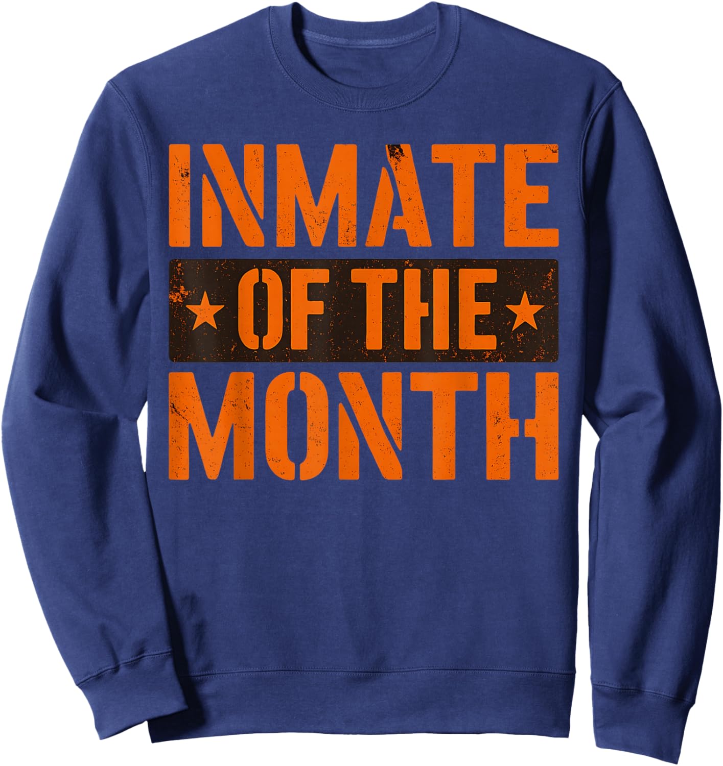 Inmate of The Month Outfit Men Women Kids Prisoner Costume Sweatshirt - Sweatshirt | Navy