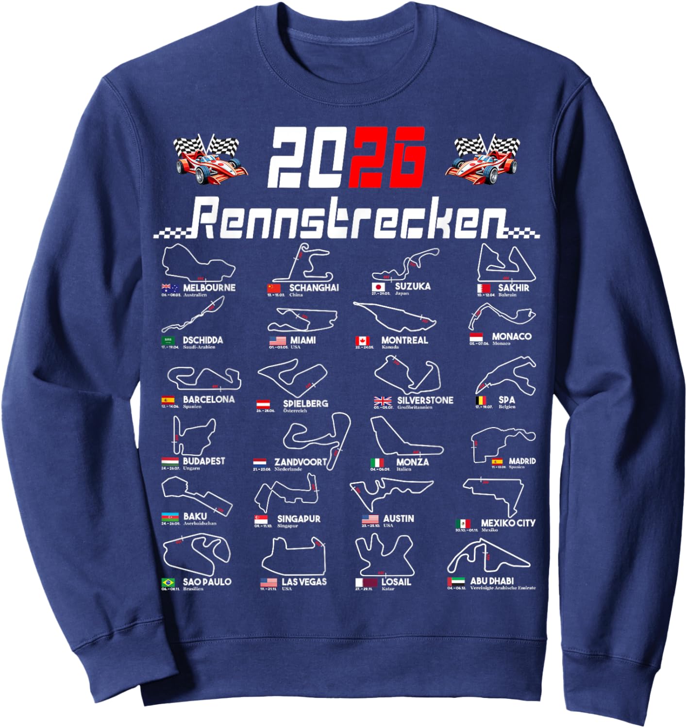 2026 Motorsport Calendar Sweatshirt - Sweatshirt | Navy