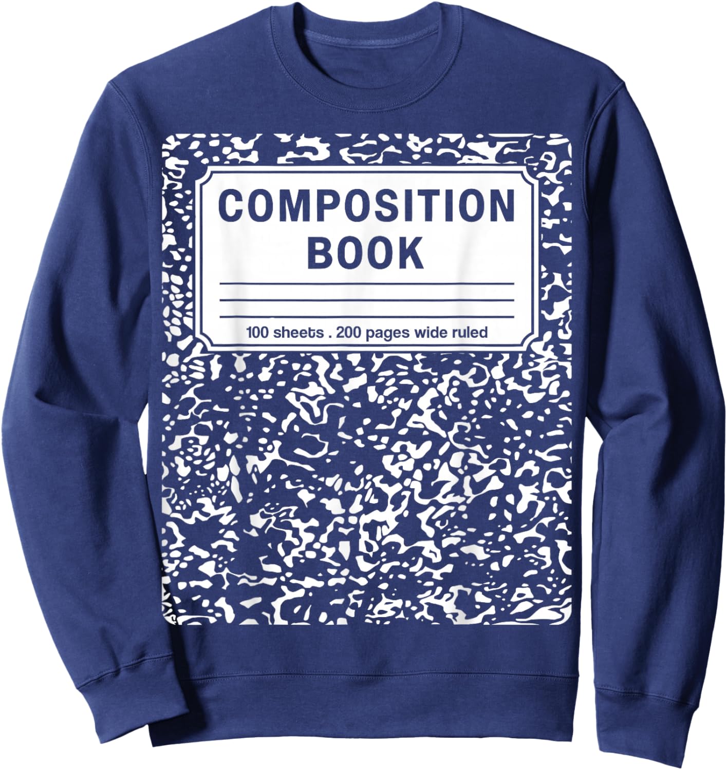 Composition Book Notebook Teachers Matching group Halloween Sweatshirt - Sweatshirt | Navy