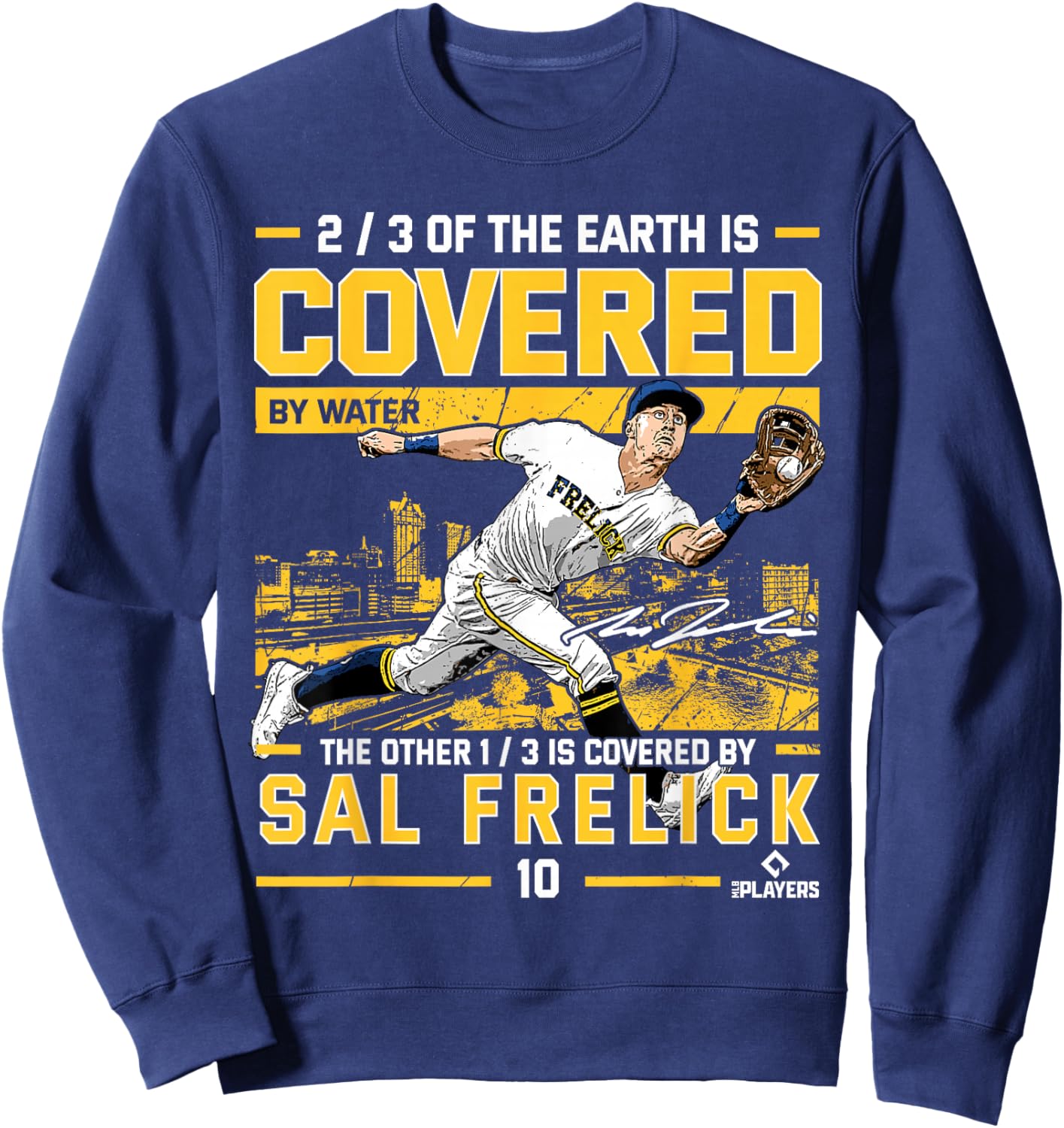 Covered Sal Frelick Milwaukee Baseball MLBPA Sweatshirt - Sweatshirt | Navy