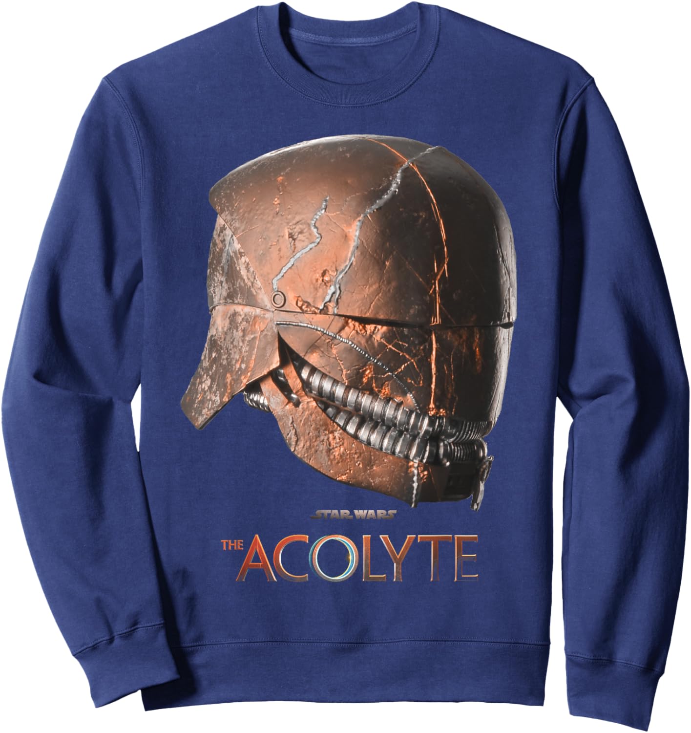 Star Wars The Acolyte Sith Lord Helmet Angle Portrait Sweatshirt - Sweatshirt | Navy