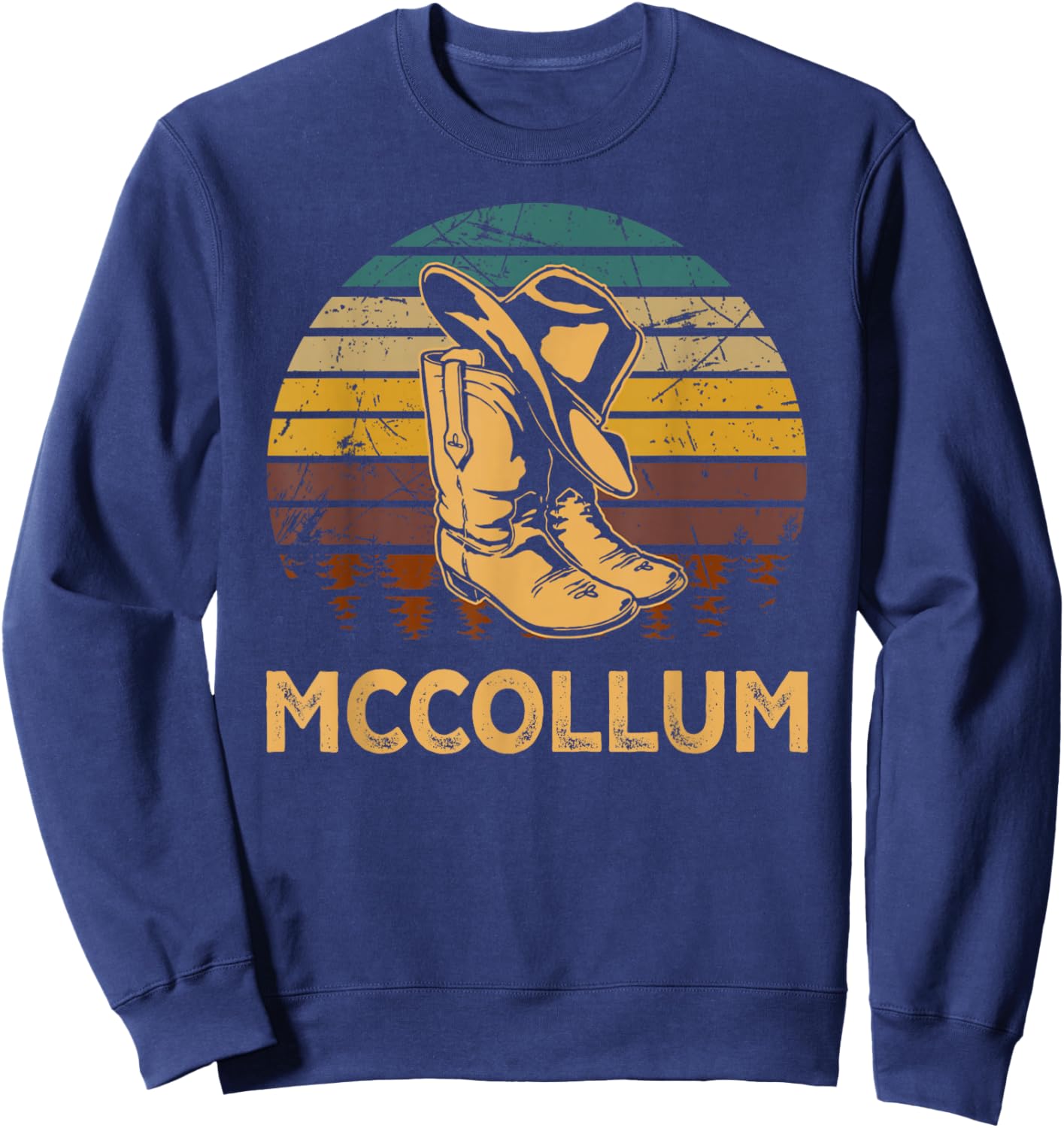 Vintage McCollum Personalized McCollum Birthday Family Pride Sweatshirt - Sweatshirt | Navy