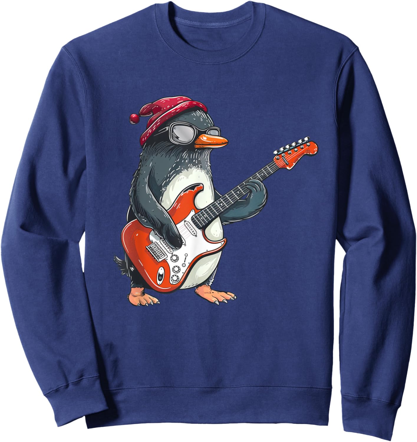 Awesome Guitar Penguin Costume for Boys and Girls Sweatshirt - Sweatshirt | Navy