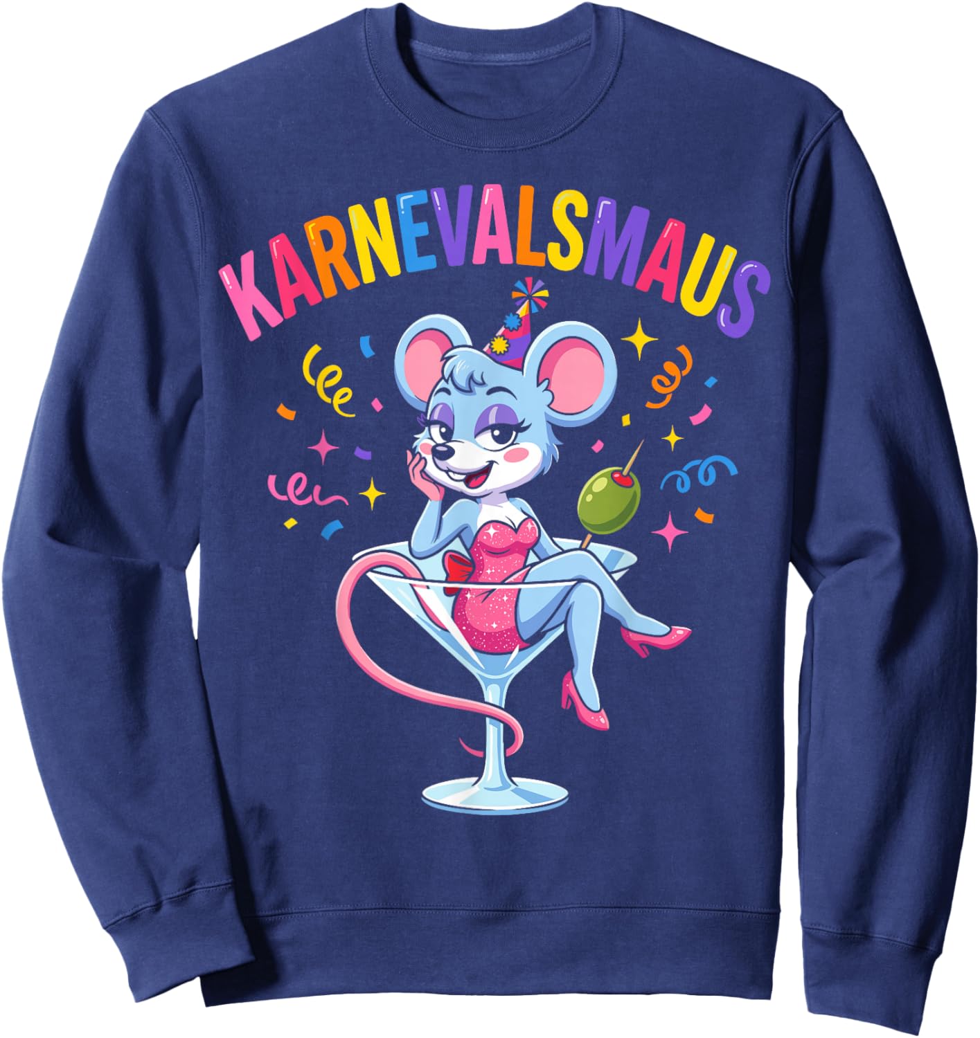 Carnival Mouse Women's Costume Replacement Cologne Alaaf Look Sweatshirt - Sweatshirt | Navy