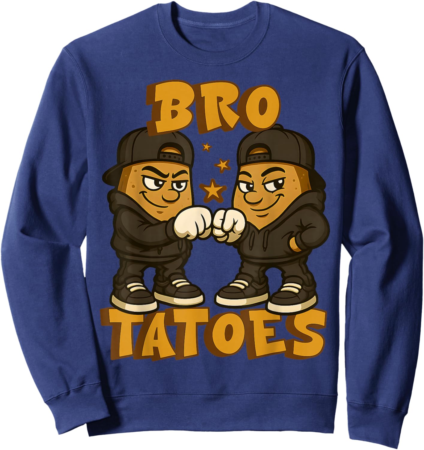 Hip Hop Best Friend Potato Funny Matching Boys Bestie BFFs Sweatshirt - Sweatshirt | Navy