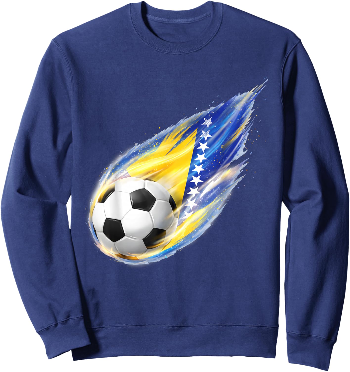 Bosnia and Herzegovina Flag Bosna Pride Heritage Graphic Sweatshirt - Sweatshirt | Navy