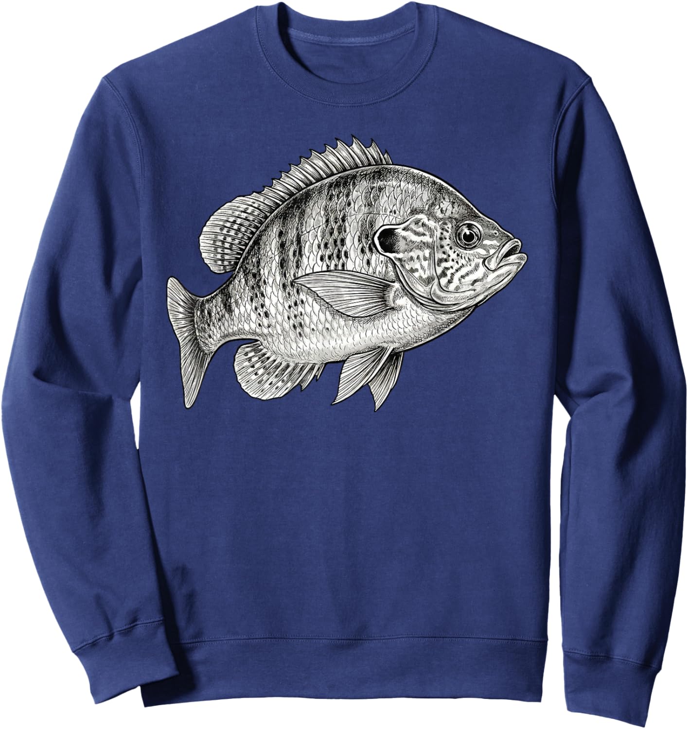 Vintage Pumpkinseed Sunfish Fishing Fisherman Angler Sweatshirt - Sweatshirt | Navy