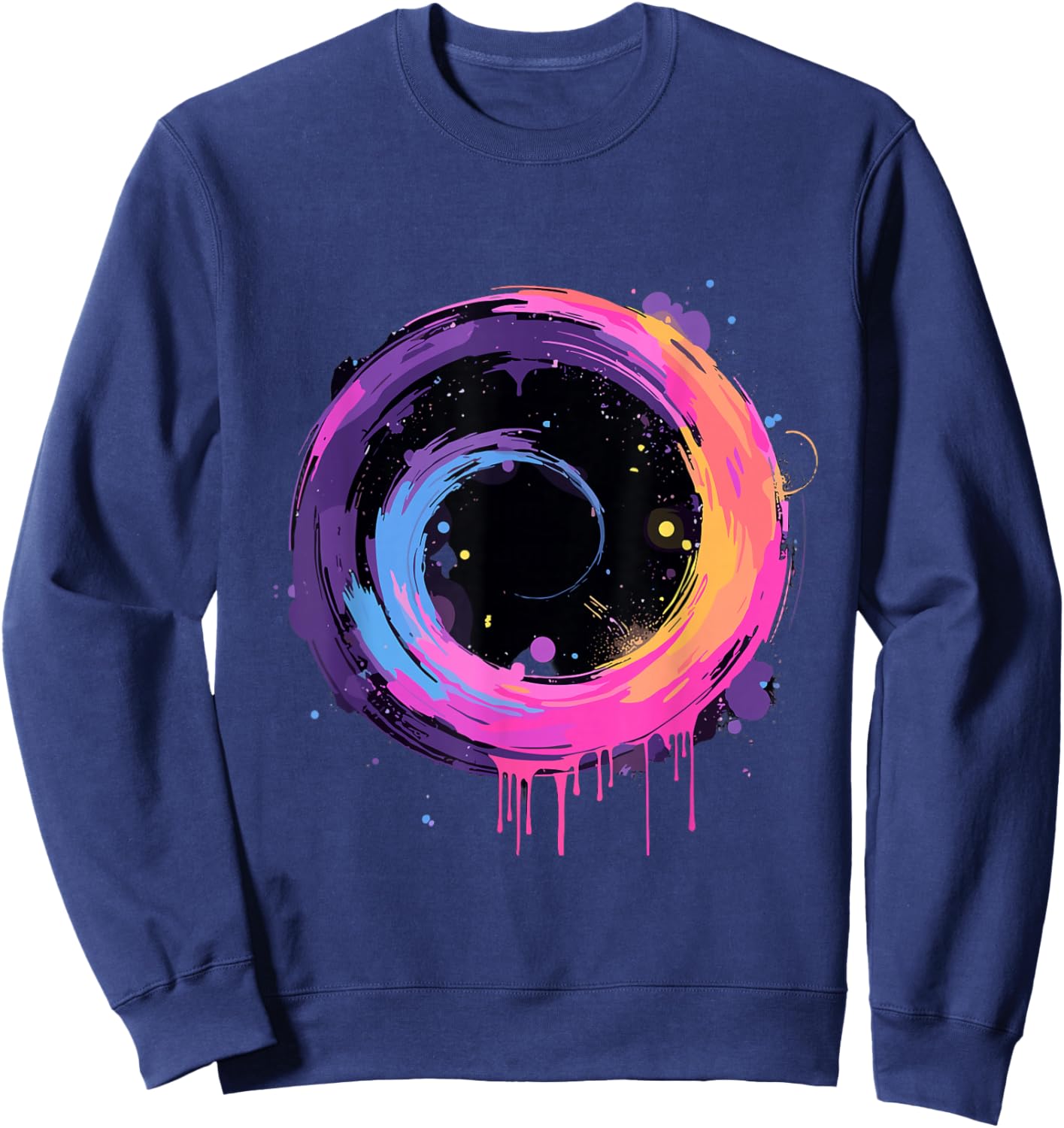 Cosmic Graffiti Galaxy Swirl Sweatshirt - Sweatshirt | Navy