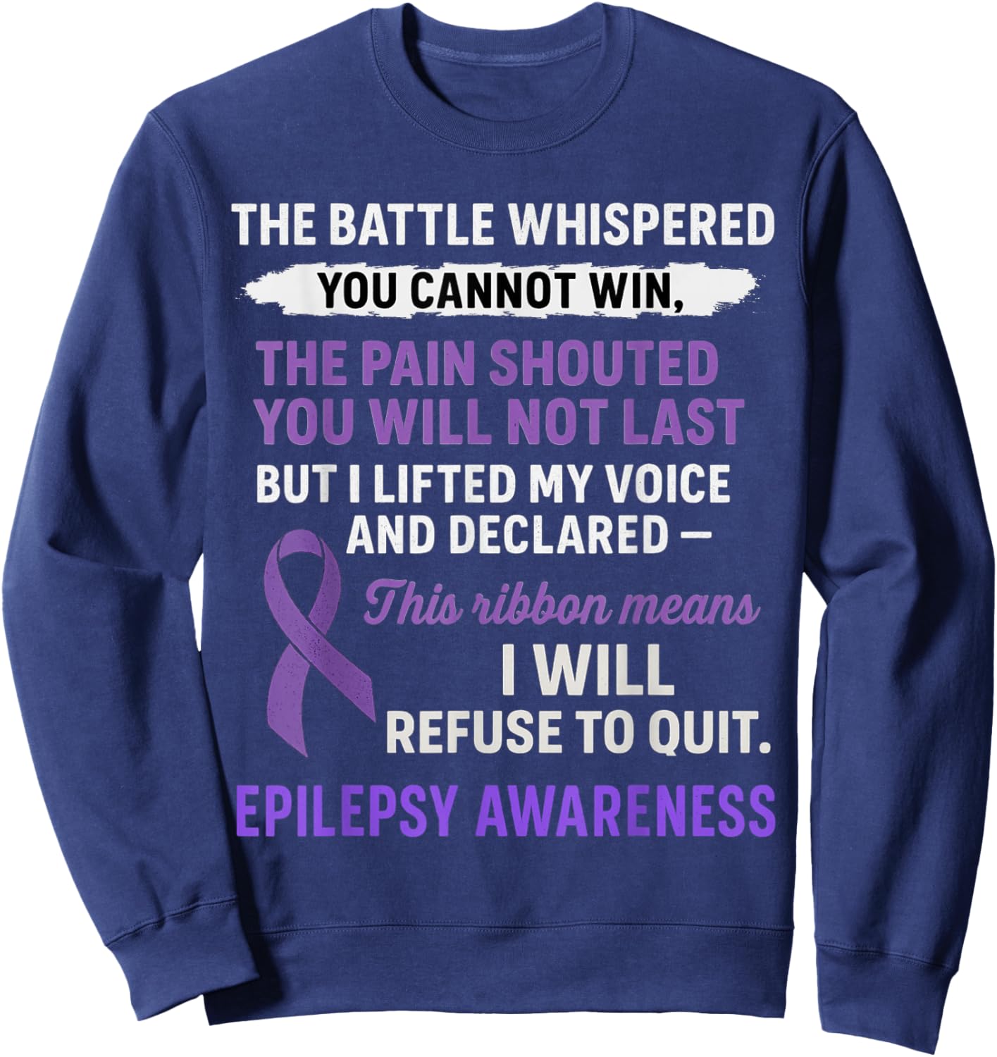 Vintage Epilepsy Awareness Sweatshirt - Sweatshirt | Navy