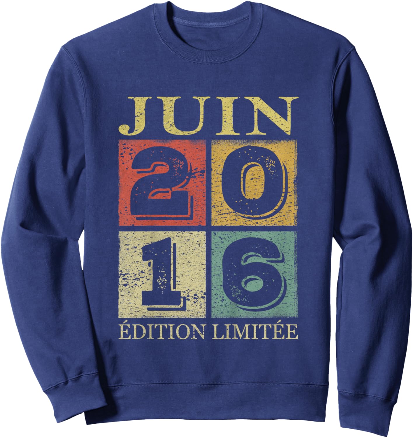 Enfant 10 Ans Garçon 2016 Anniversaire Juin 10 Ans Garçon 2016 Sweatshirt - Sweatshirt | Navy