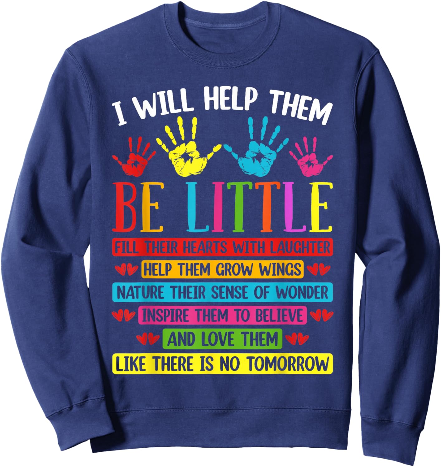 Daycare Teacher Child Care Day Care Childcare Provider Sweatshirt - Sweatshirt | Navy