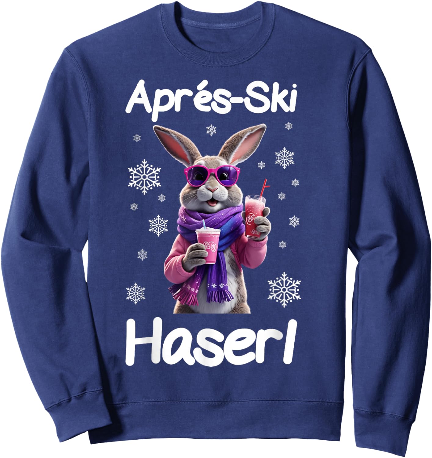 Après Ski Haserl Ski Bunny Women's Hut Party Design Sweatshirt - Sweatshirt | Navy