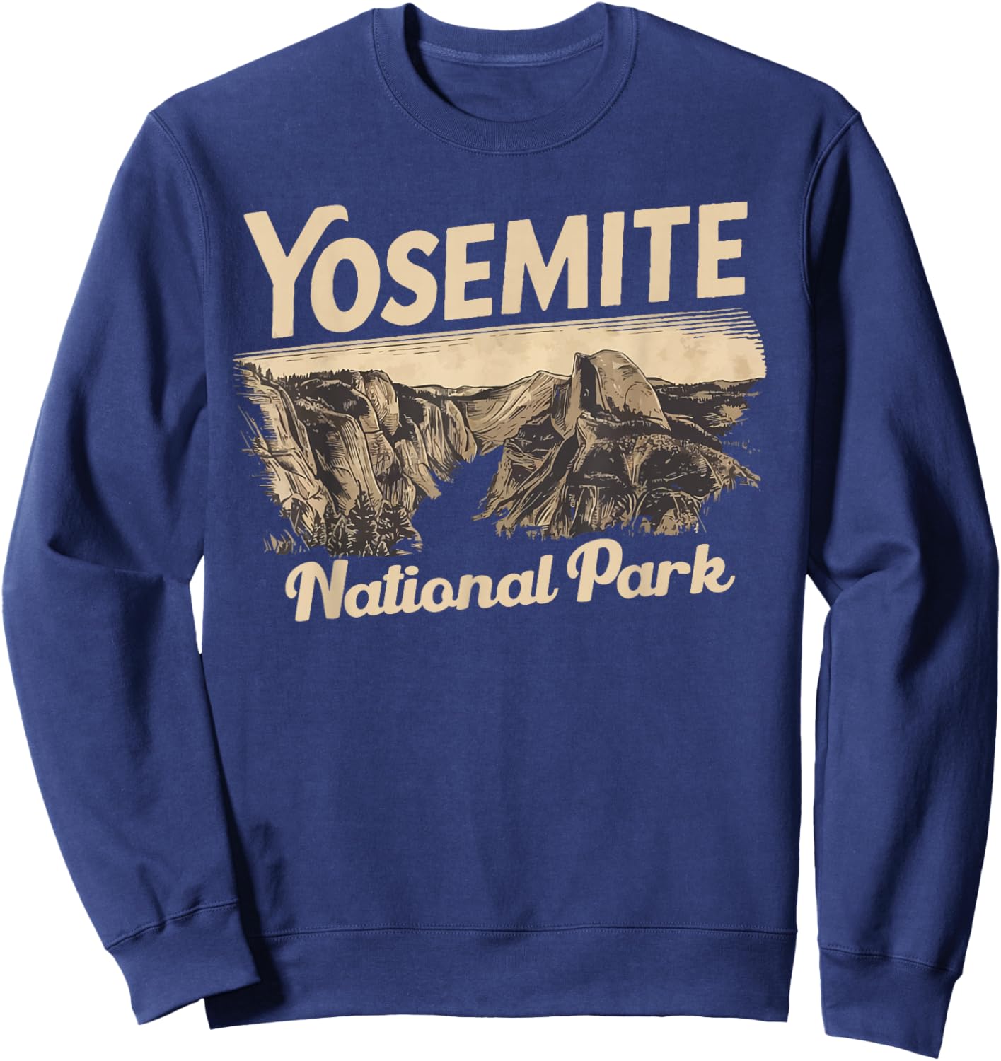 Yosemite National Park-Half Dome California Travel Souvenir Sweatshirt - Sweatshirt | Navy