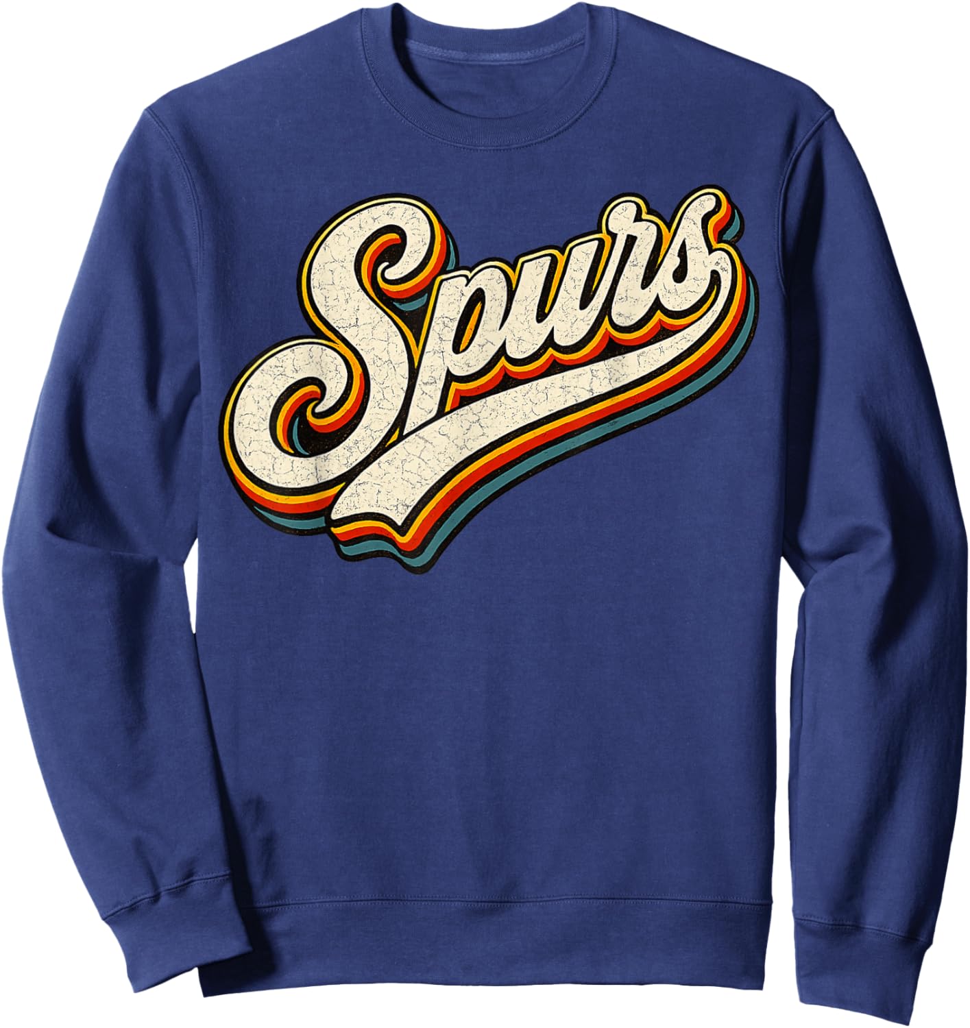 Vintage Spurs Retro Season Game Funny Women Kids Sweatshirt - Sweatshirt | Navy