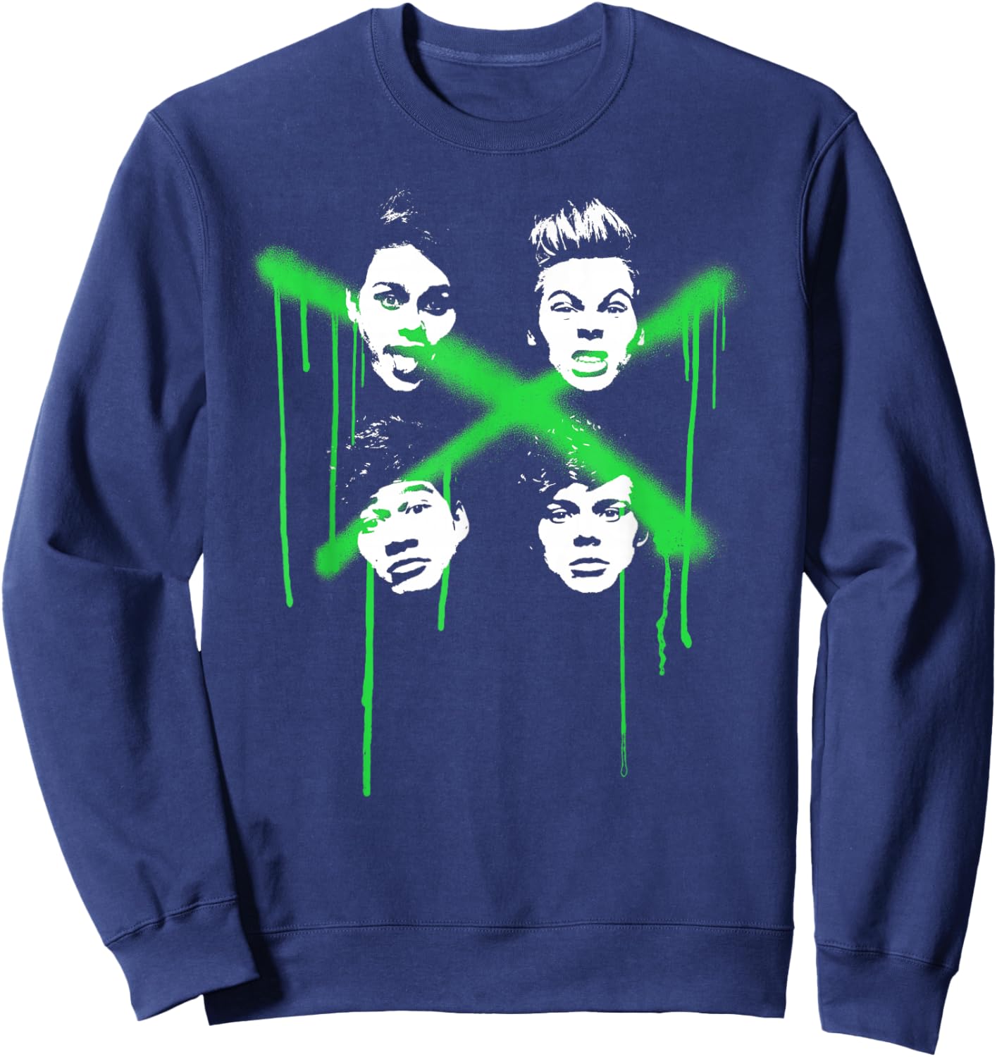 5 Seconds of Summer 4 Faces Sweatshirt - Sweatshirt | Navy