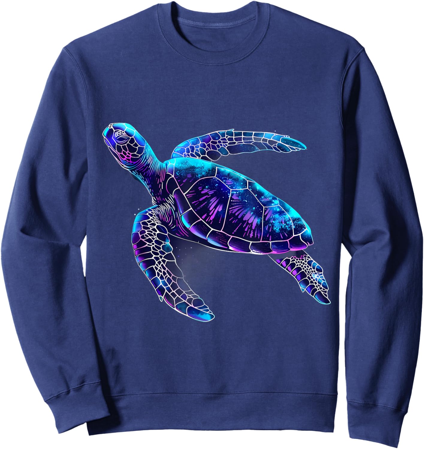 Sea Turtle Marine Mammal Ocean Sea Turtle Artwork Motif Sweatshirt - Sweatshirt | Navy
