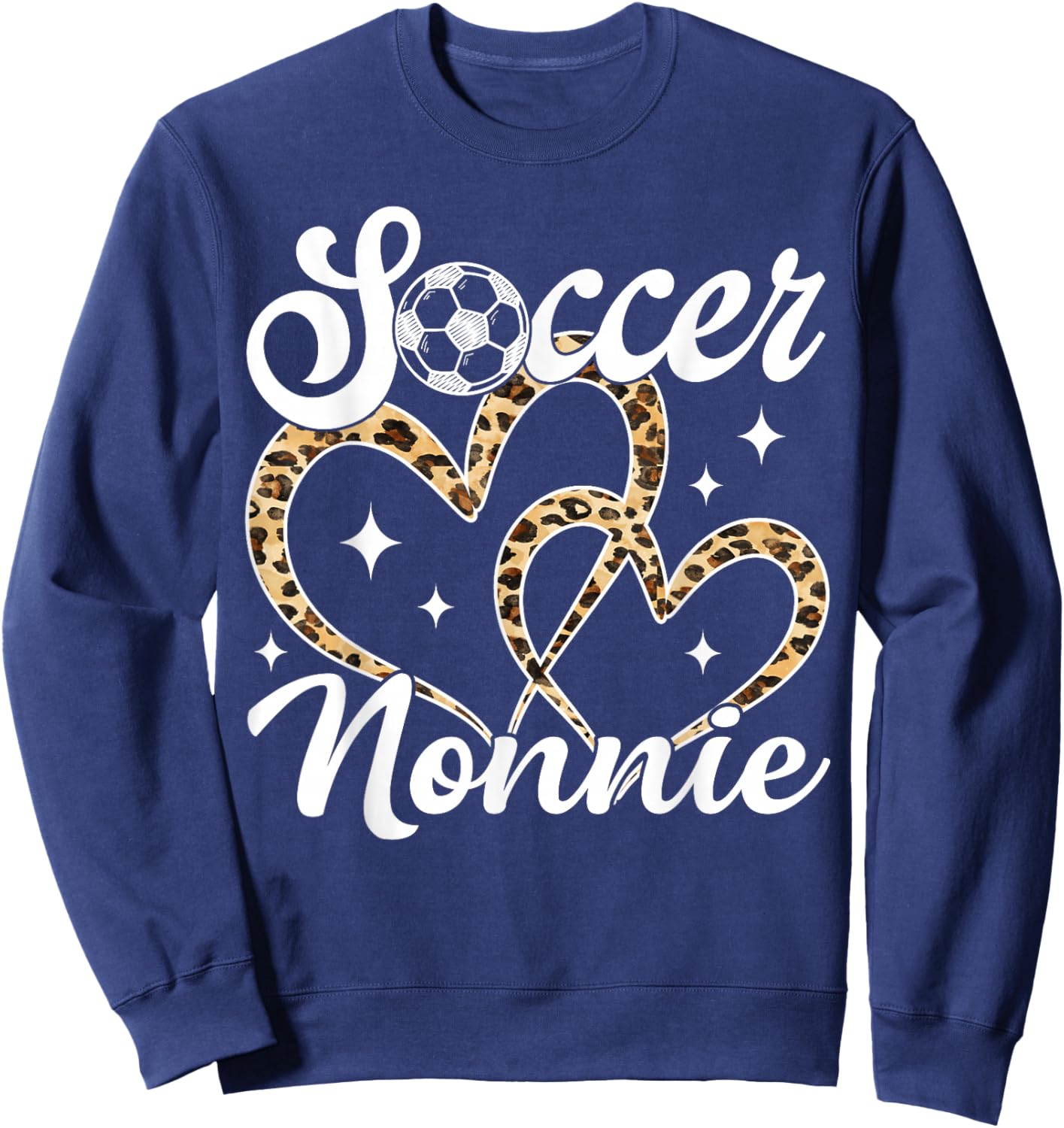 Funny Soccer Nonnie Leopard Soccer Player Sweatshirt - Sweatshirt | Navy