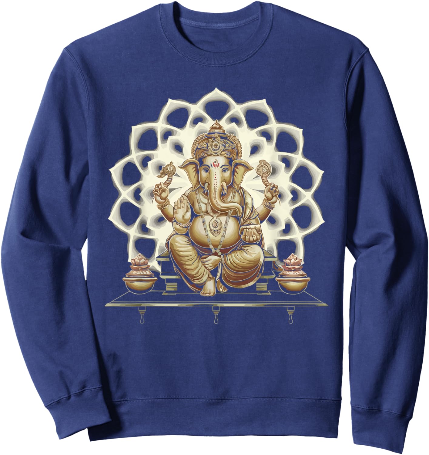 Ganesh Chaturthi Hindu Festival Elephant Lord Ganesha Sweatshirt - Sweatshirt | Navy