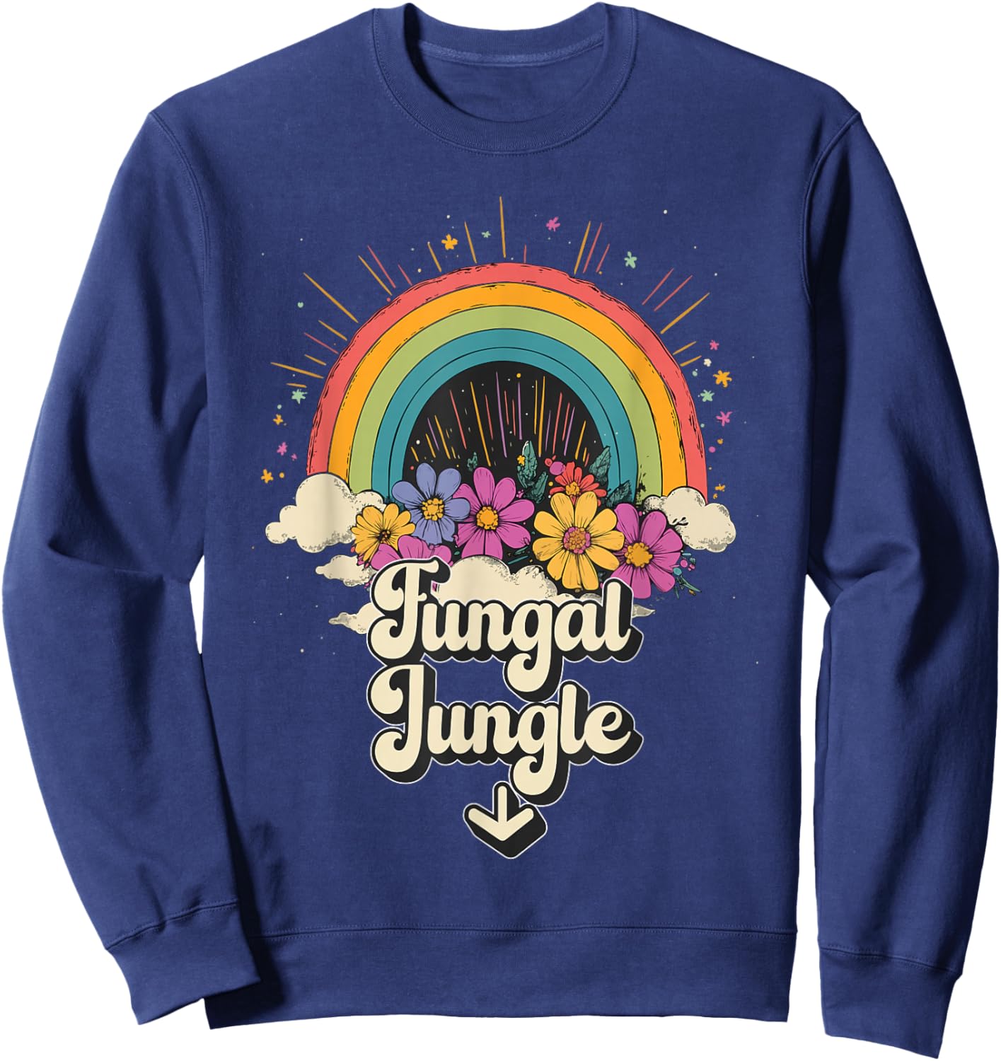 Inappropriate Fungal Jungle Embarrassing Adult Humor Sweatshirt - Sweatshirt | Navy