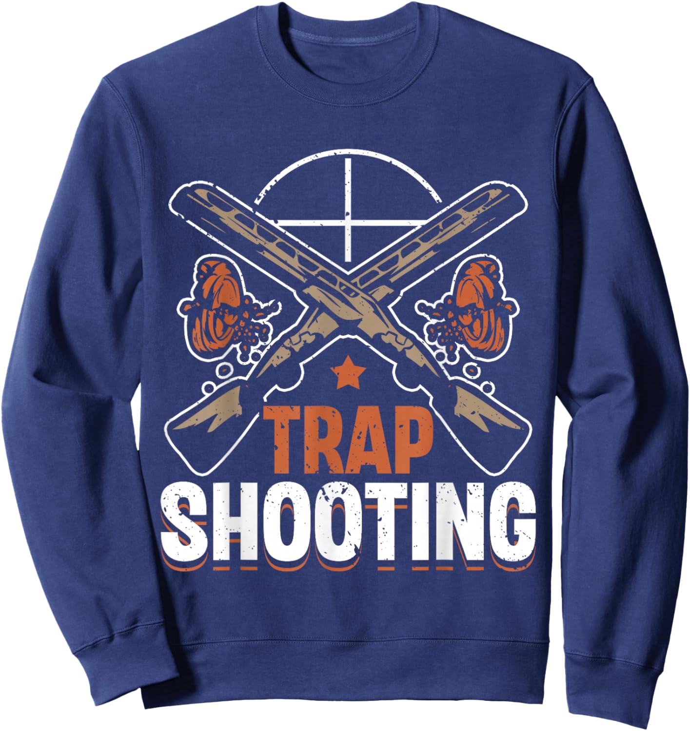 Trap Shooting Skeet Shotgun Pull Clay Pigeon Shooting Sweatshirt - Sweatshirt | Navy