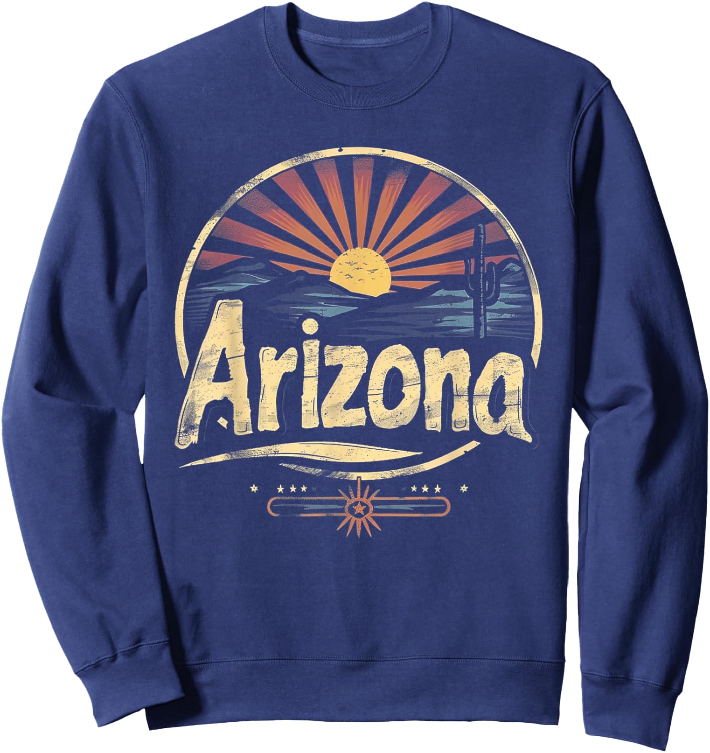 Arizona - Cool Funny Graphic Vintage Men Women Kids Retro Sweatshirt - Sweatshirt | Navy