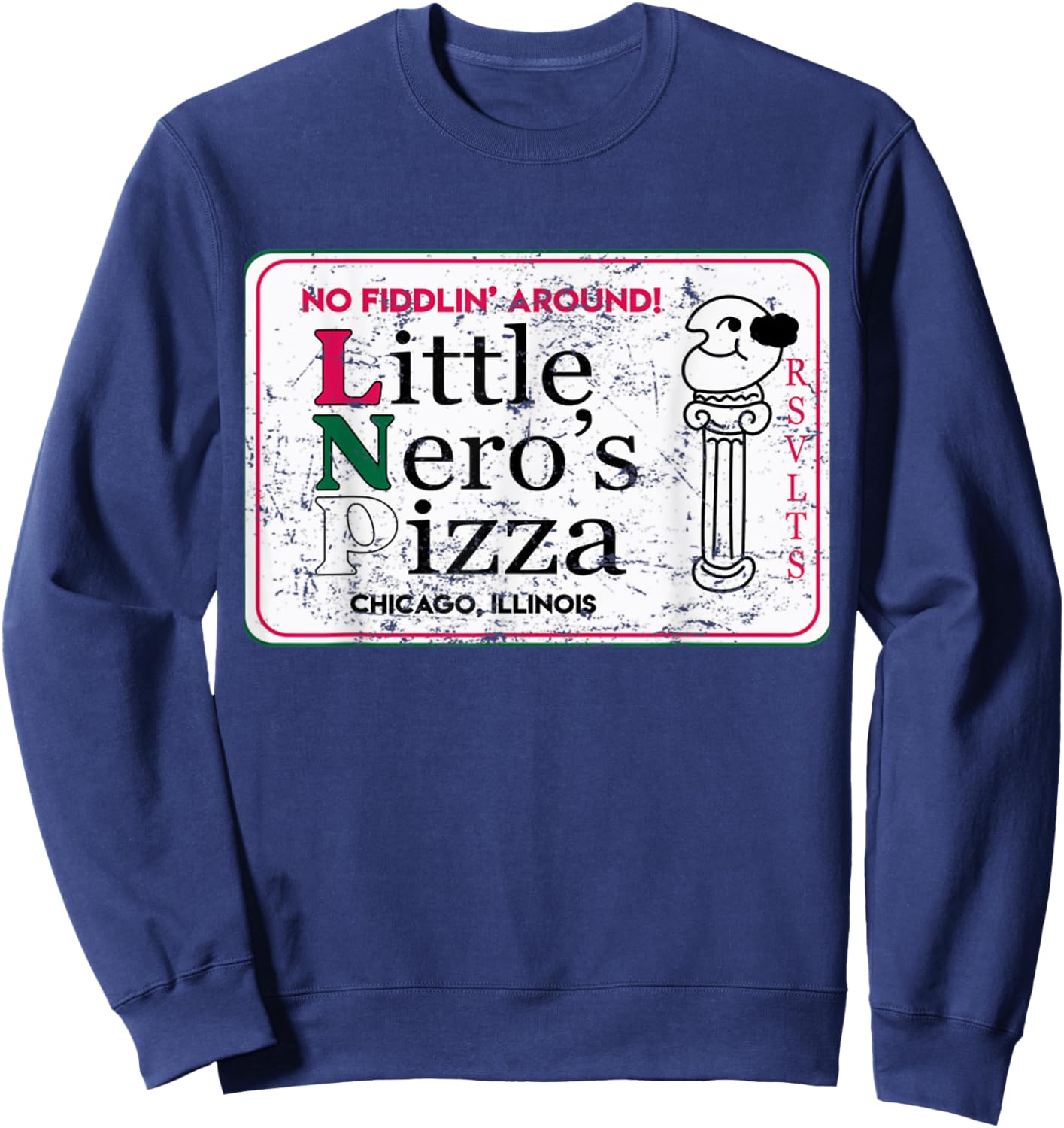 Christmas Little 90s Neros Pizza Sweatshirt - Sweatshirt | Navy