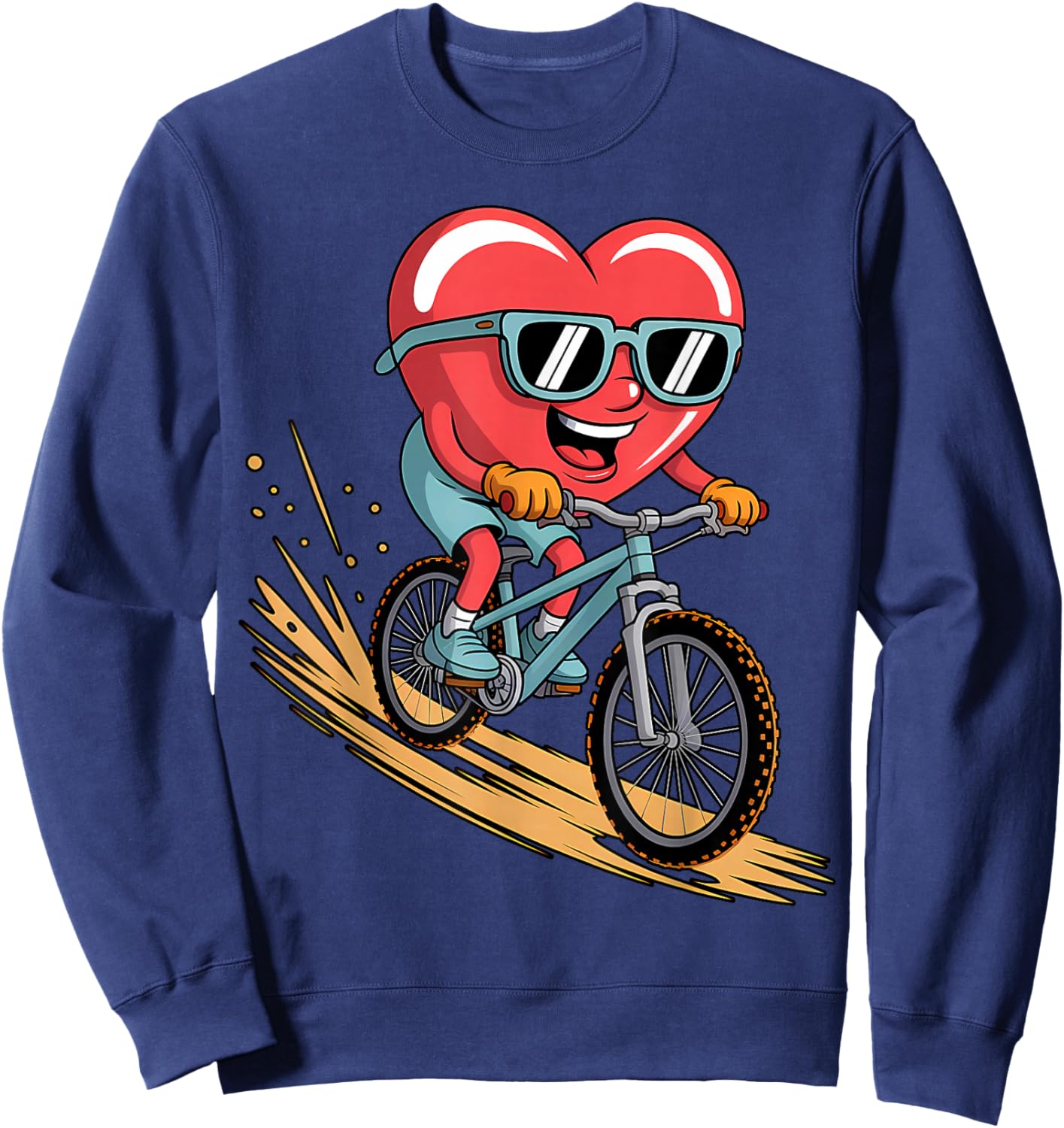 Mountain Bike Valentine's Day Sweatshirt - Sweatshirt | Navy