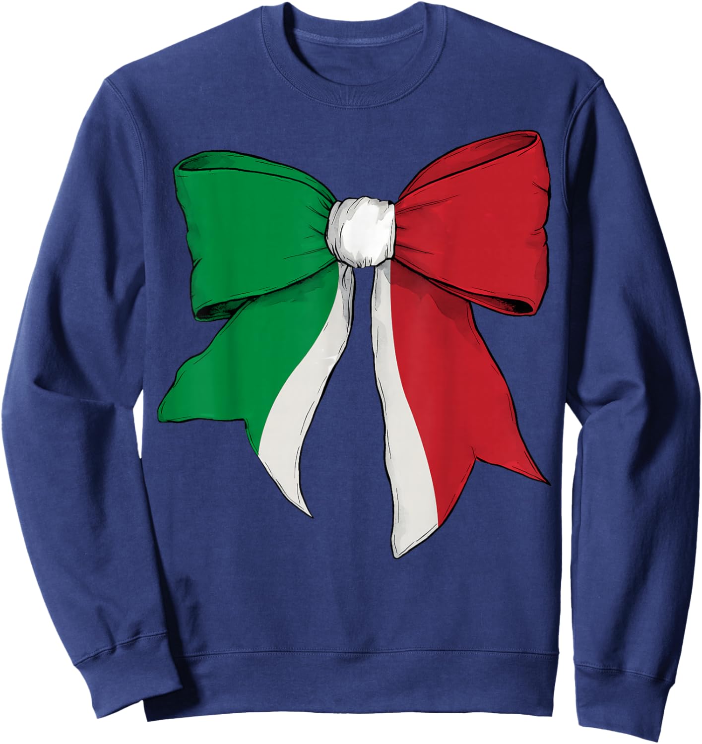 Italienisches Schleifenband mit italienischer Flagge für Mädchen Sweatshirt - Sweatshirt | Navy