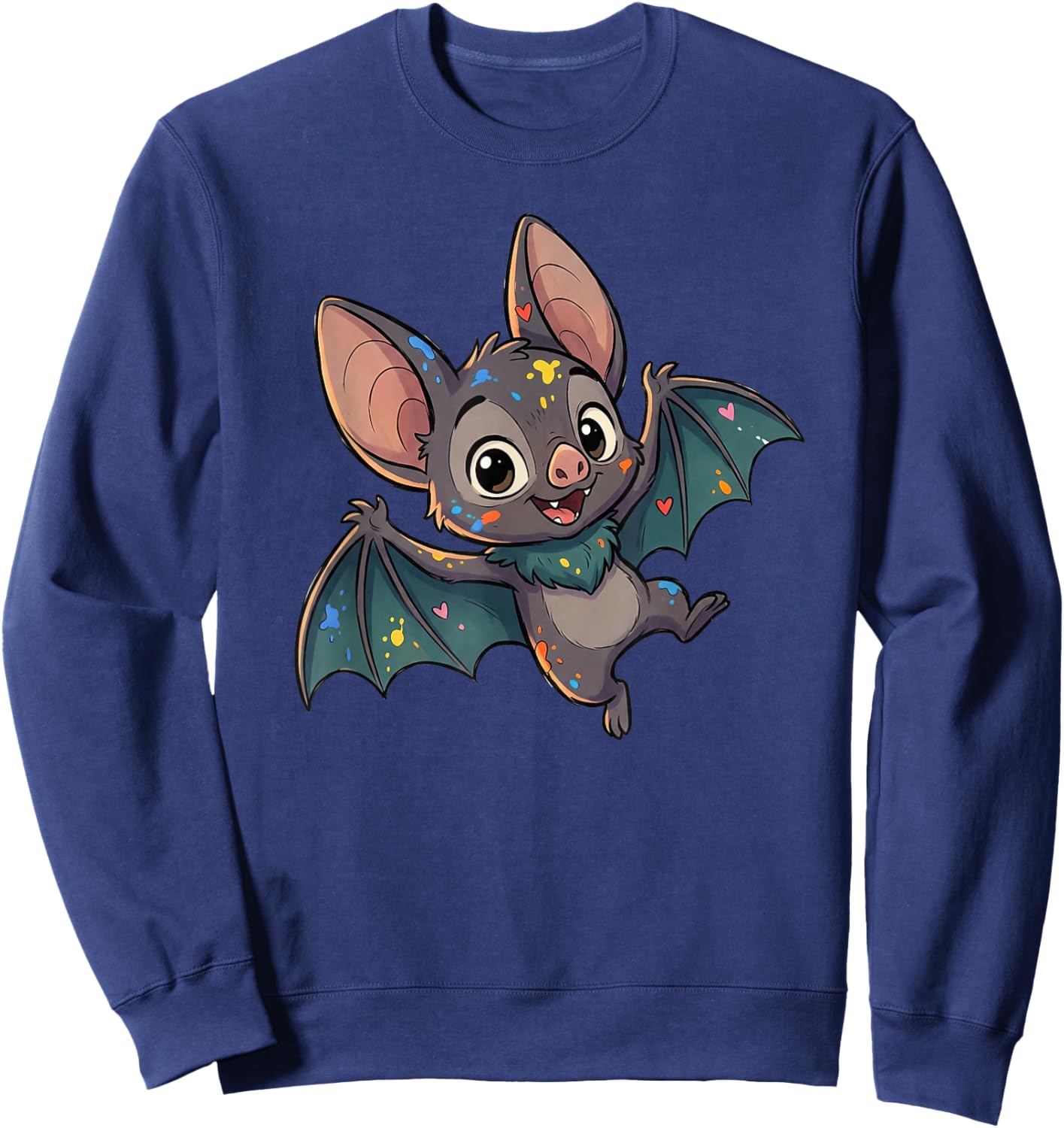Cute Colourful Baby Bat for Kids Halloween Sweatshirt - Sweatshirt | Navy