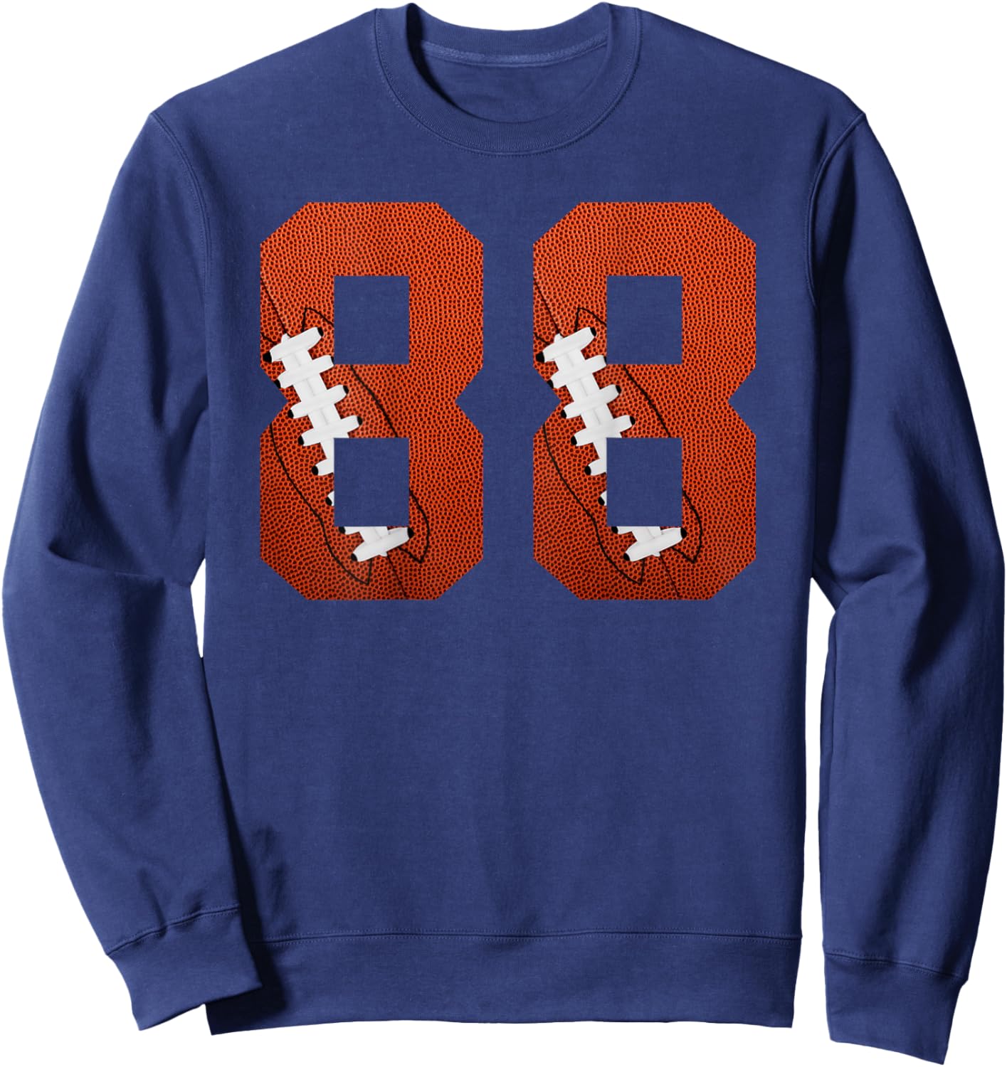 Number 88 BACKSIDE - American Football Jersey Numbered Sweatshirt - Sweatshirt | Navy