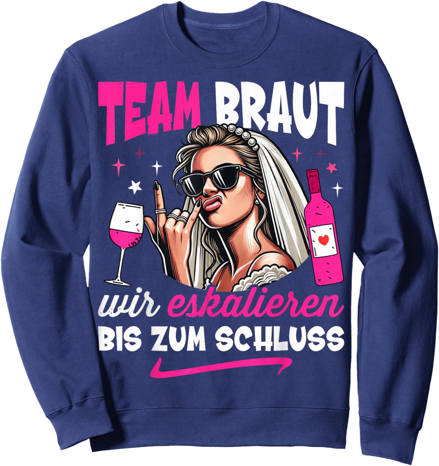 Stag Party Women's Team Bride JGA Women's , black, S Sweatshirt - Sweatshirt | Navy