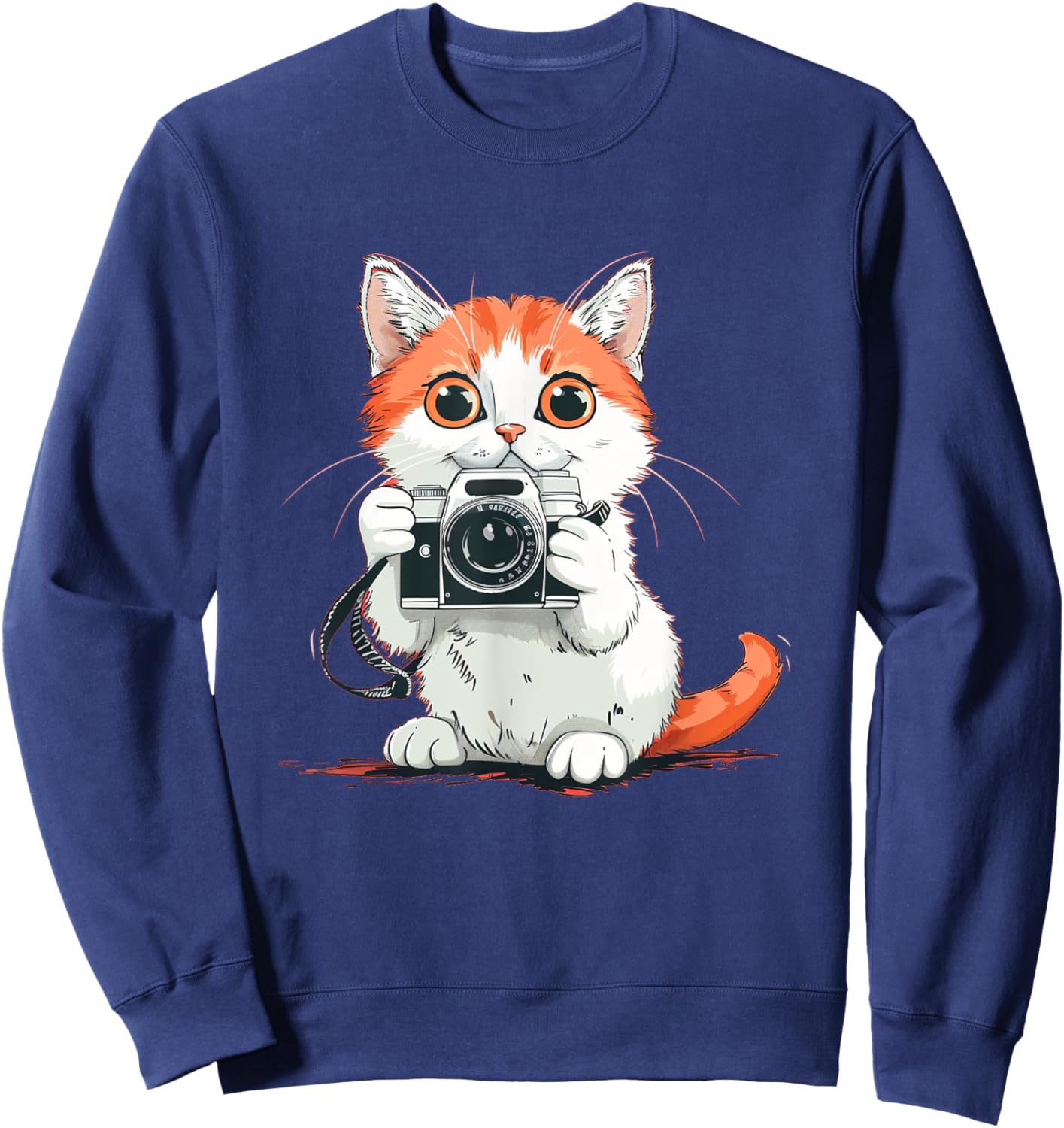 Cute Camera Cat Costume for funny Boys and Girls Sweatshirt - Sweatshirt | Navy