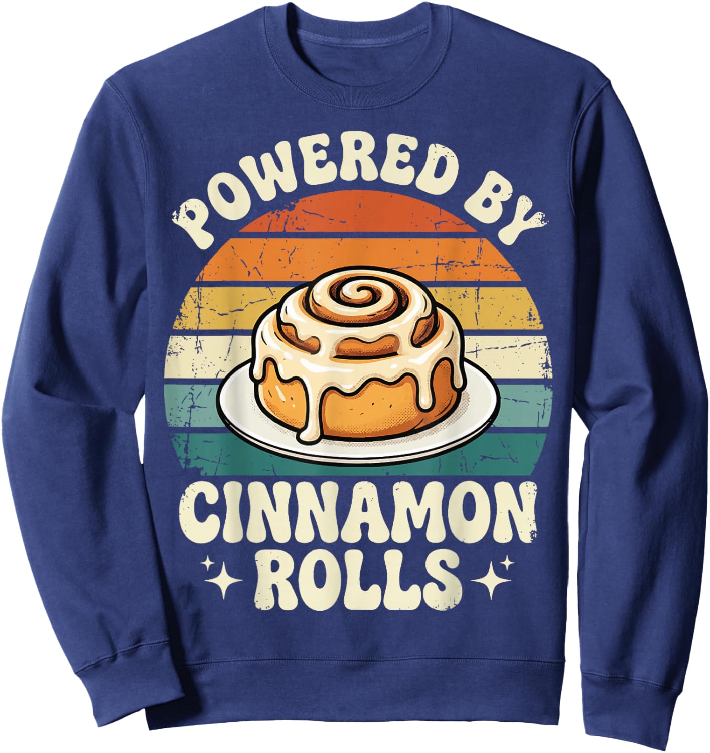 Powered By Cinnamon Rolls Sweatshirt - Sweatshirt | Navy