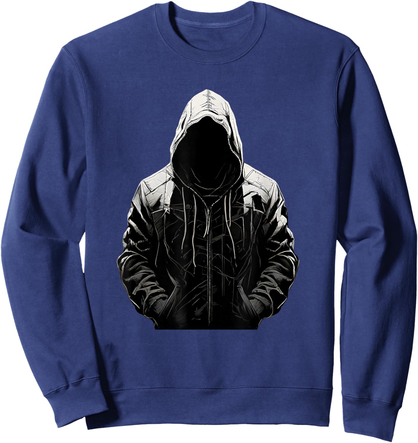 Hip Hop Rapper Graphic Black T Shirt Streetwear Men Sweatshirt - Sweatshirt | Navy