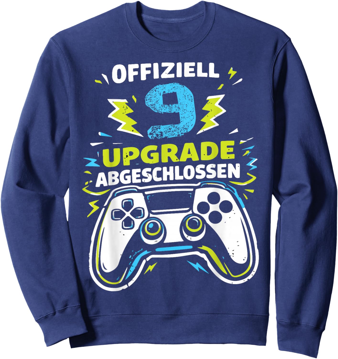 9. Geburtstag Jungen Video Gamer Offiziell 9 Upgrade Jungs Sweatshirt - Sweatshirt | Navy