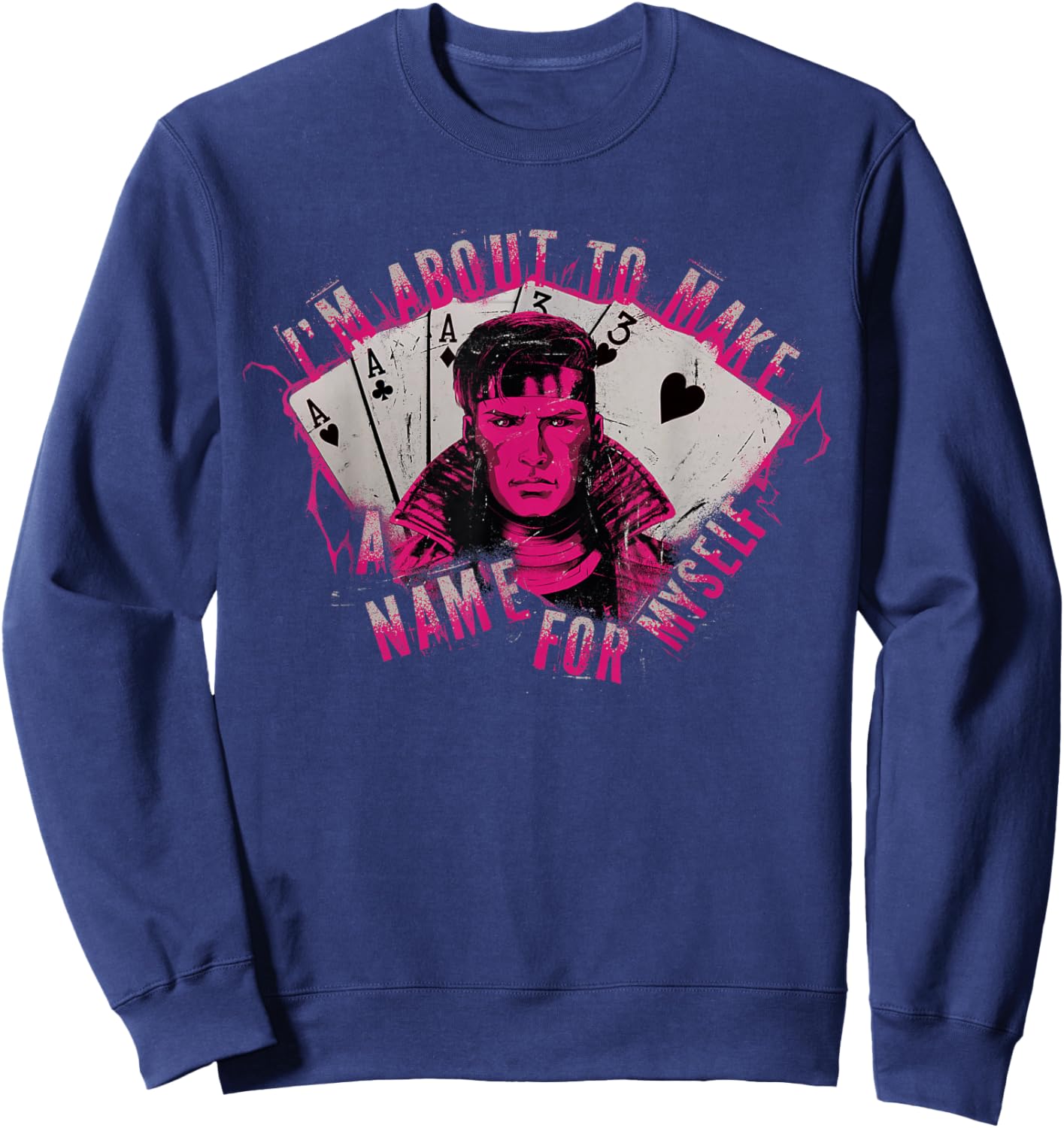 Marvel Studios Deadpool & Wolverine Gambit A Name for Myself Sweatshirt - Sweatshirt | Navy