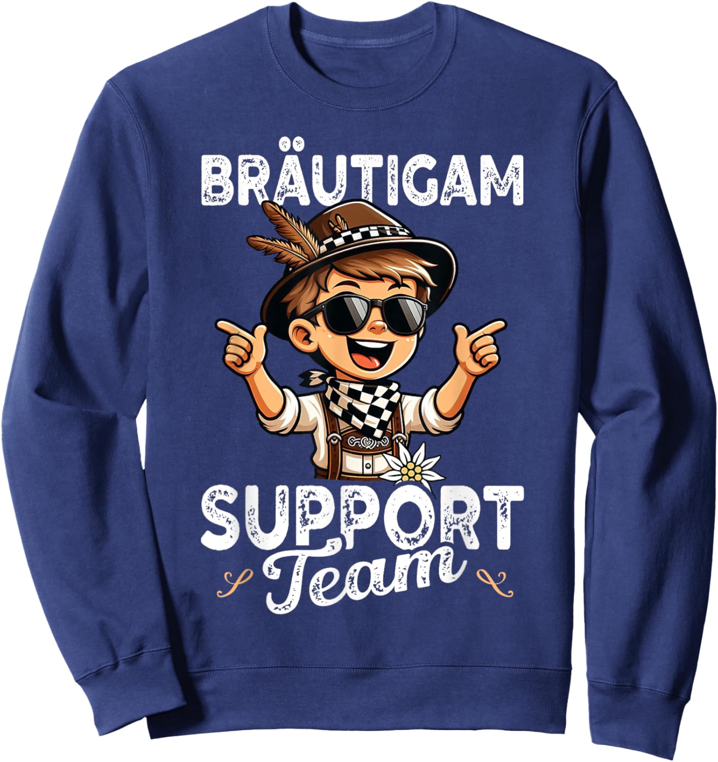 Bräutigam Support Team JGA Junggesellenabschied Bräutigam Sweatshirt - Sweatshirt | Navy