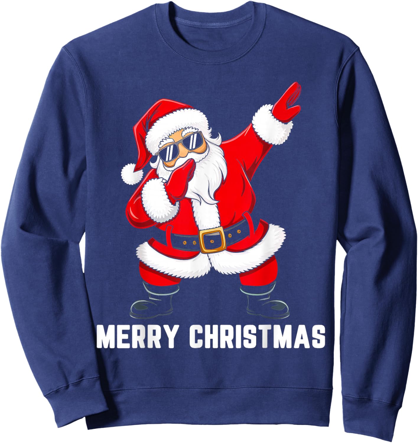 Merry Christmas Dabbing Santa Men Kids Boys Xmas Pajamas Sweatshirt - Sweatshirt | Navy