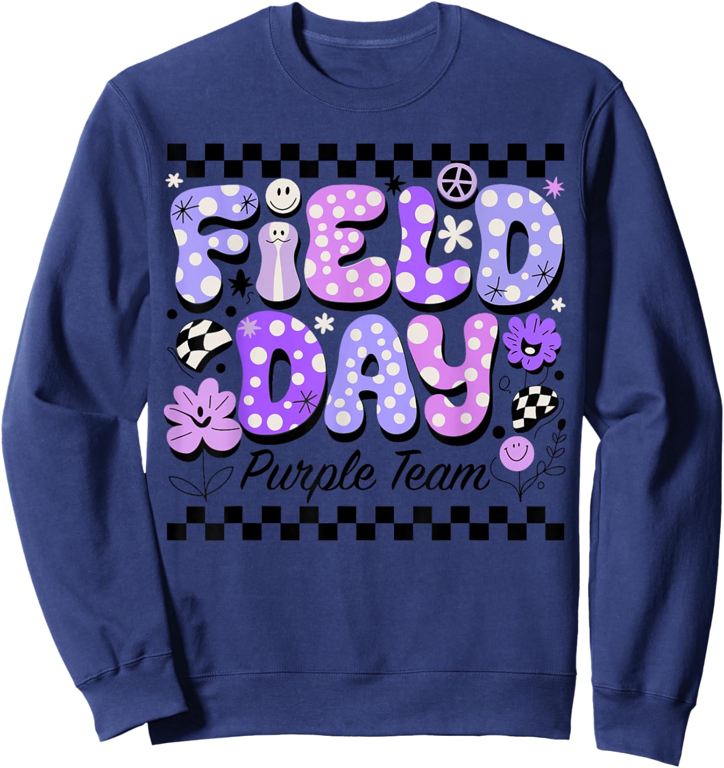 Field Day Purple Team Color Field Trip Team Game Competition Sweatshirt - Sweatshirt | Navy