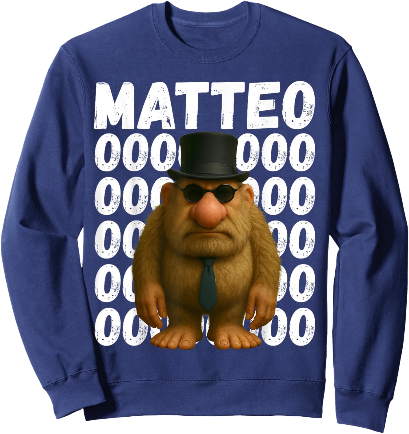Matteo Mateo Matteooo Italian Brainrot Meme Shirt Kids Boys Sweatshirt - Sweatshirt | Navy