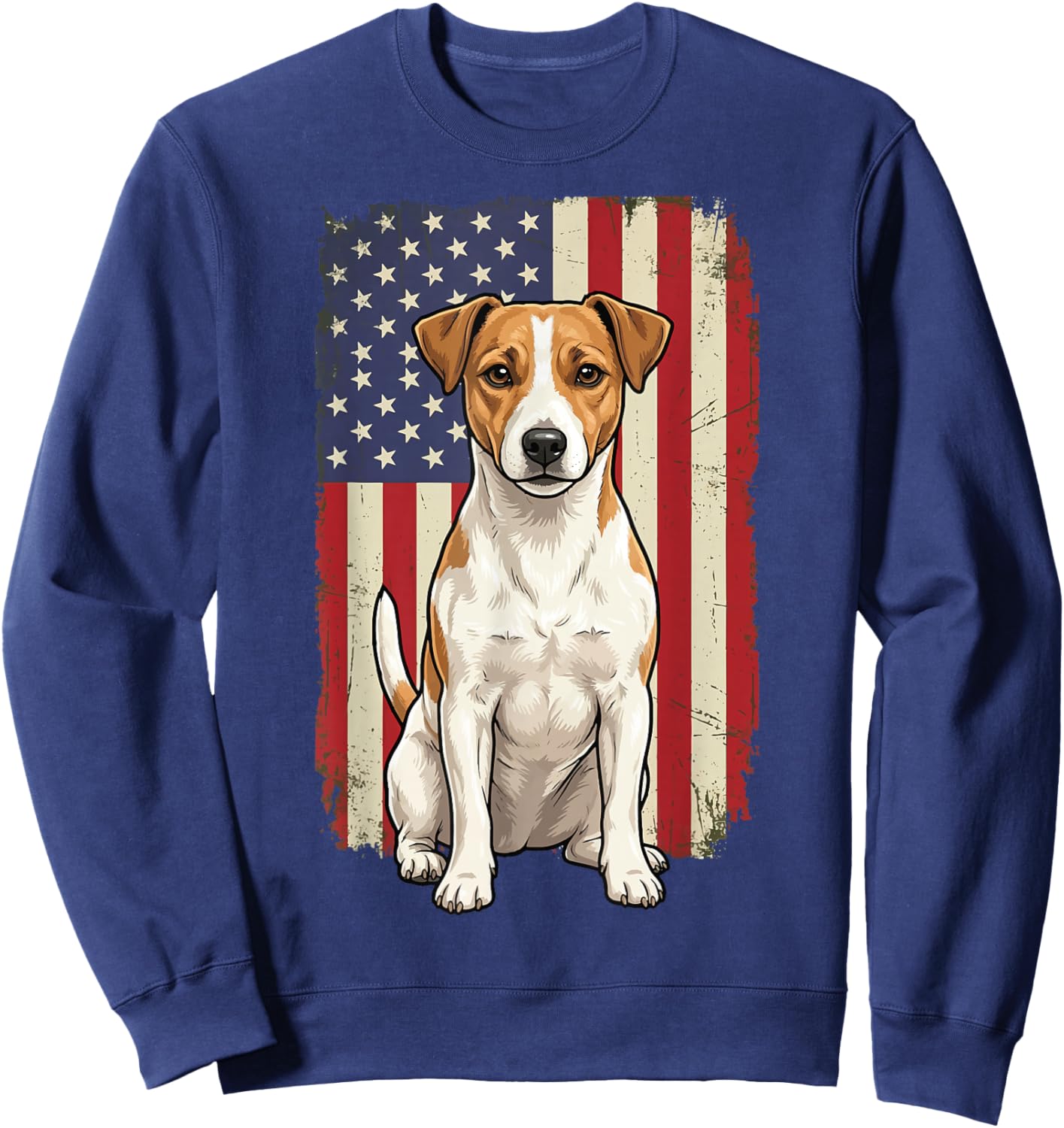 Jack Russell Terrier USA Flag Sweatshirt - Sweatshirt | Navy