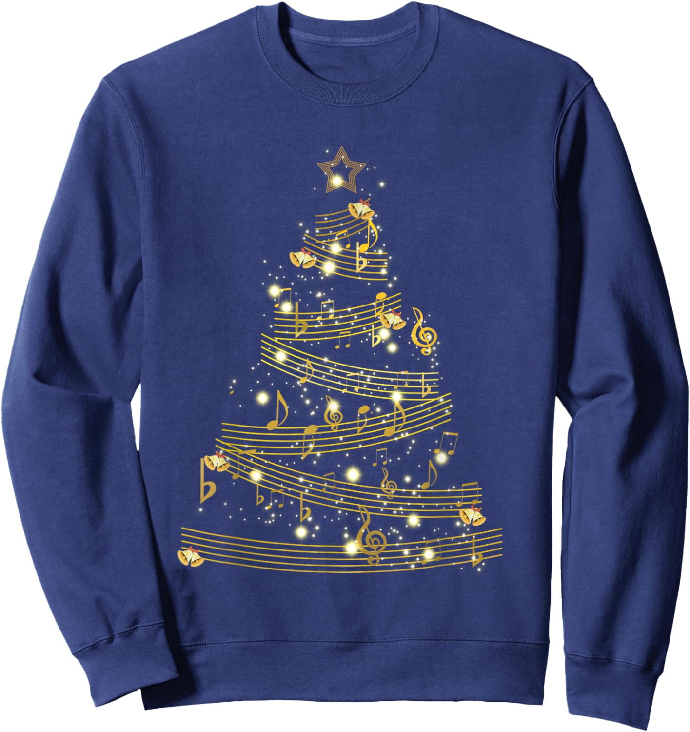 Handbell Christmas Tree! Hand Bell Choir Ringers Holiday Sweatshirt - Sweatshirt | Navy