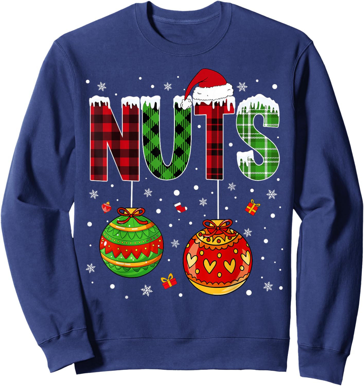 Chestnuts Matching Family Funny Chest Nuts Christmas Couples Sweatshirt - Sweatshirt | Navy