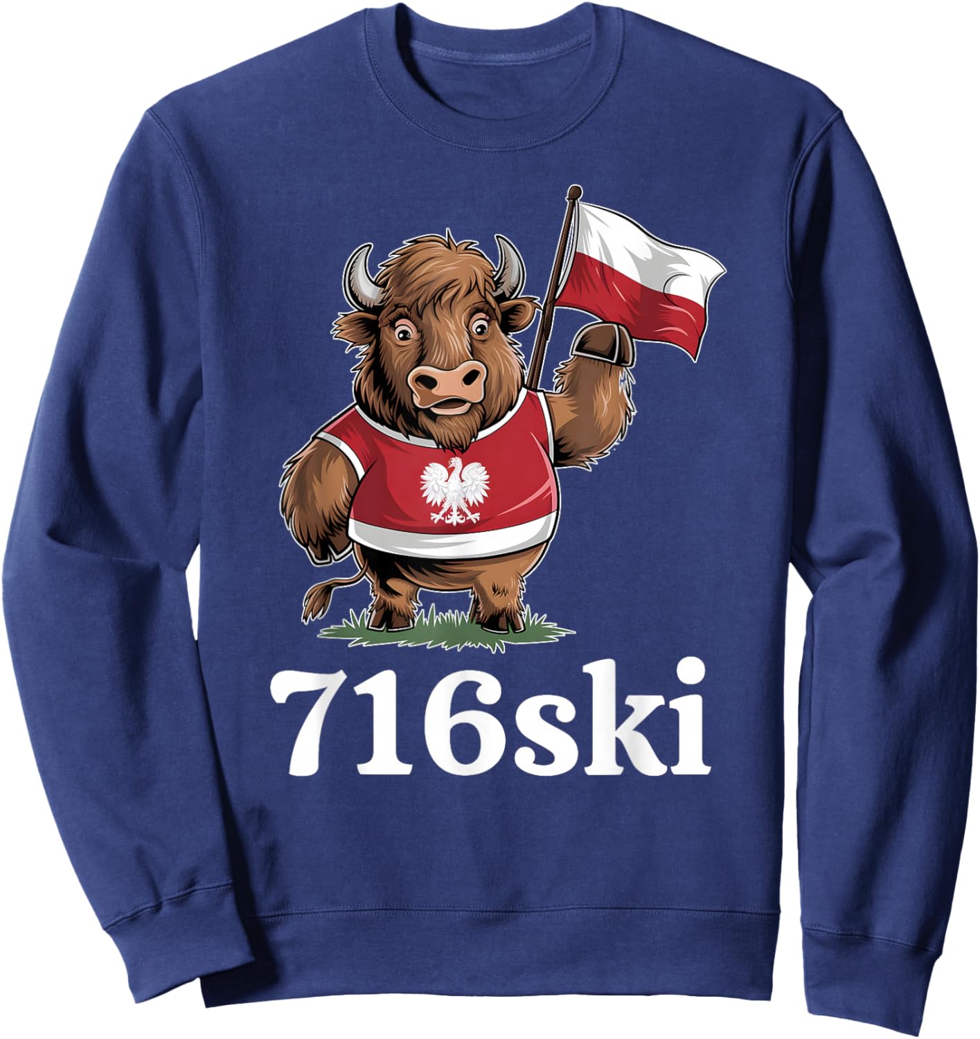 716ski Dyngus Day 2025 in Buffalo, New York Polish American Sweatshirt - Sweatshirt | Navy
