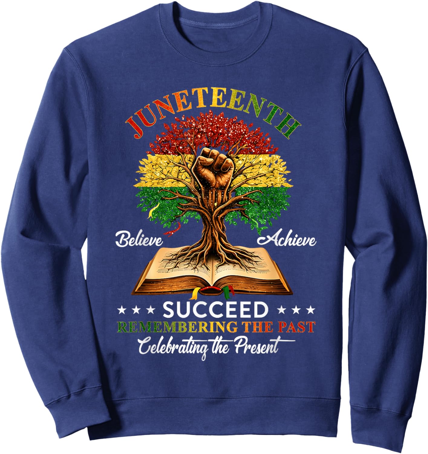 Juneteenth is My Independence Day African 1865 Juneteenth Sweatshirt - Sweatshirt | Navy