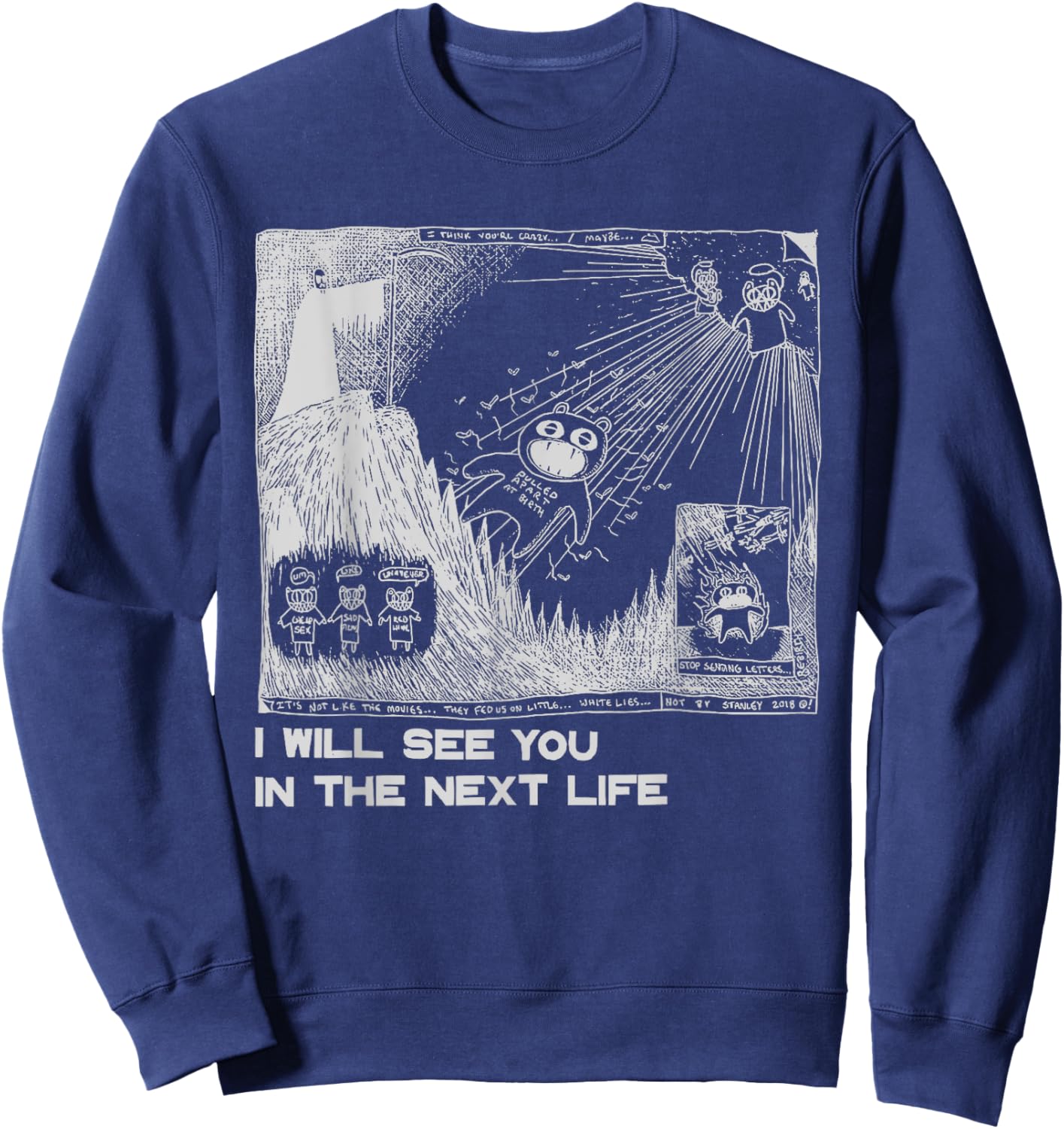 I Will See You In The Next Life Outfits Radio Music 80s 90s Sweatshirt - Sweatshirt | Navy