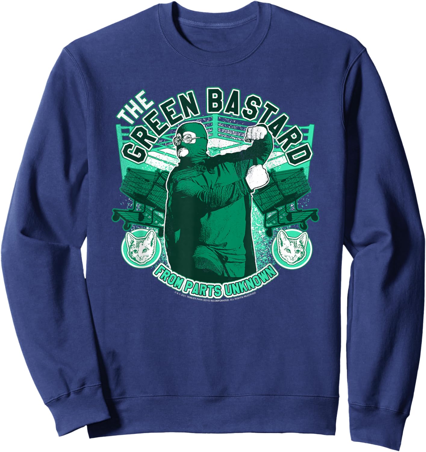 Ripple Junction x Trailer Park Boys The Green Wrestler Sweatshirt - Sweatshirt | Navy