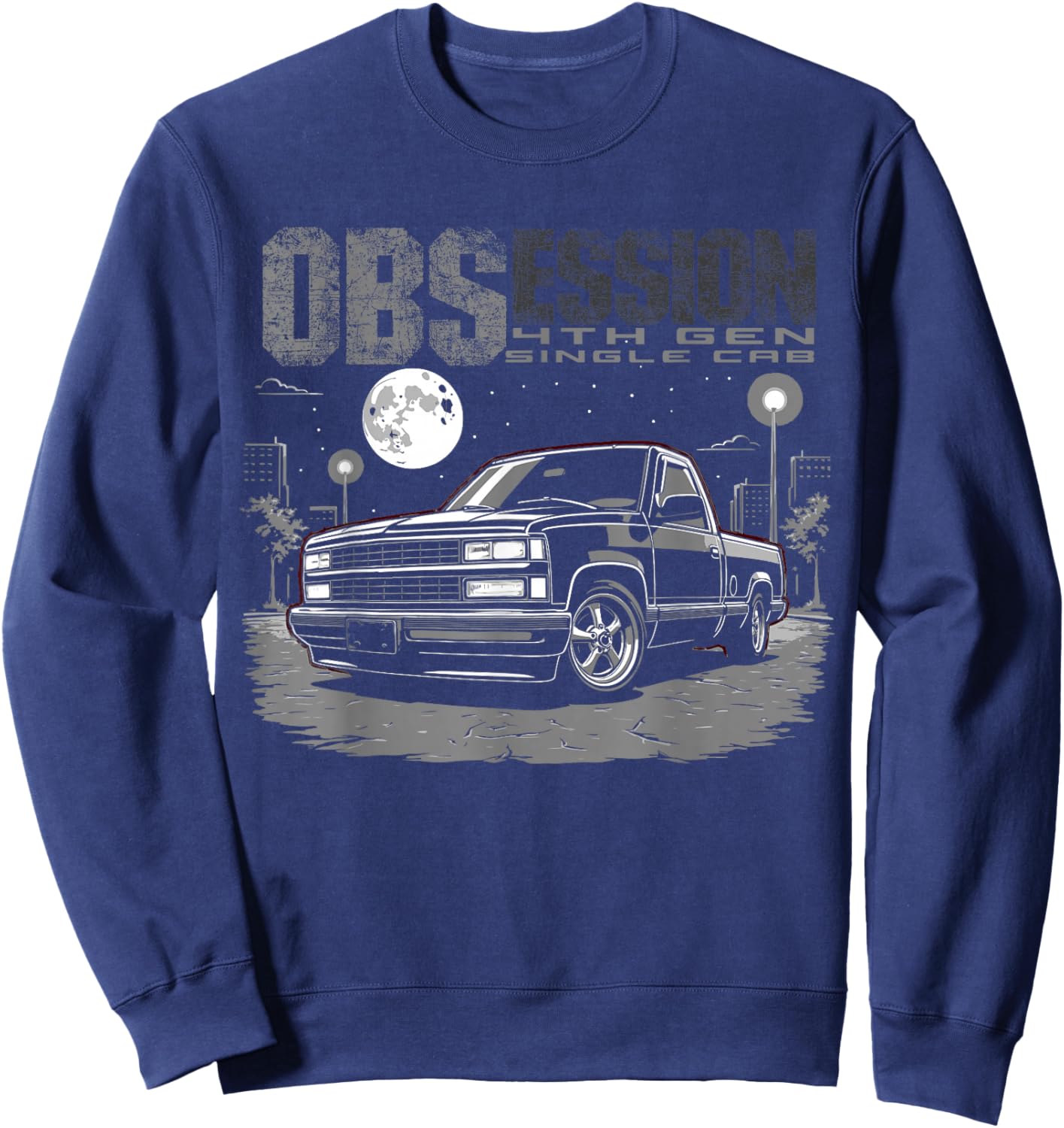 OBS Single Cab Truck Old Body Style Retro 4th Gen CK Truck Sweatshirt - Sweatshirt | Navy