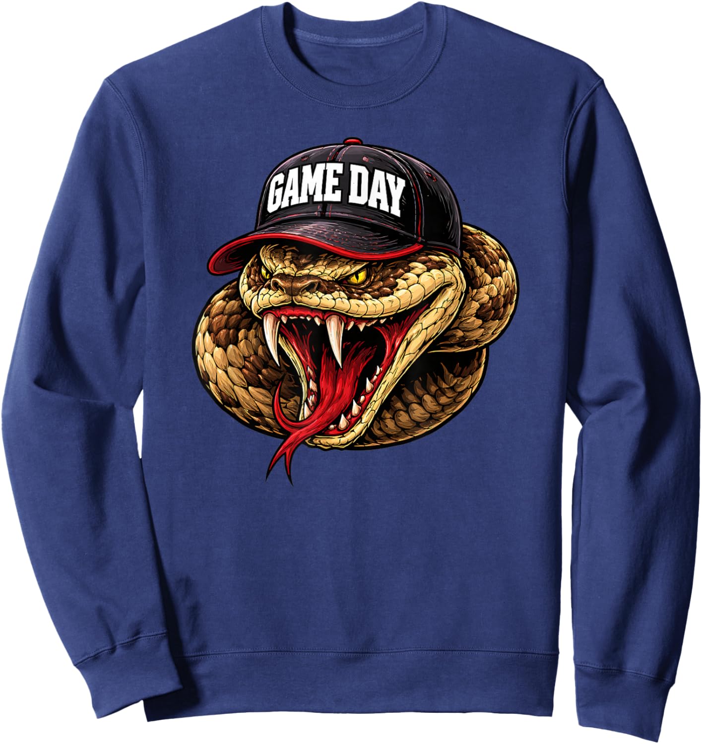Diamondback Snake Women Boys Girls Kids Sweatshirt - Sweatshirt | Navy
